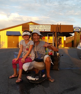 Quy and Talia 12th Sep., 8 cats East log boom Mackerel - sm.jpg